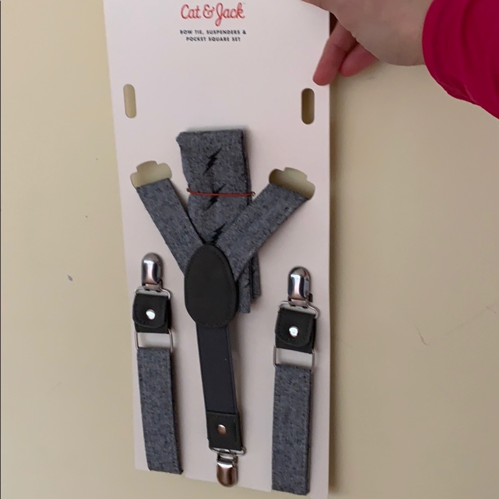 Suspenders and Pocket Square set